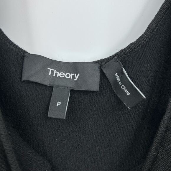 Theory Jurinzi Reverie Fringe Dress Black Linen Blend Fringe Womens Size P - Picture 6 of 10